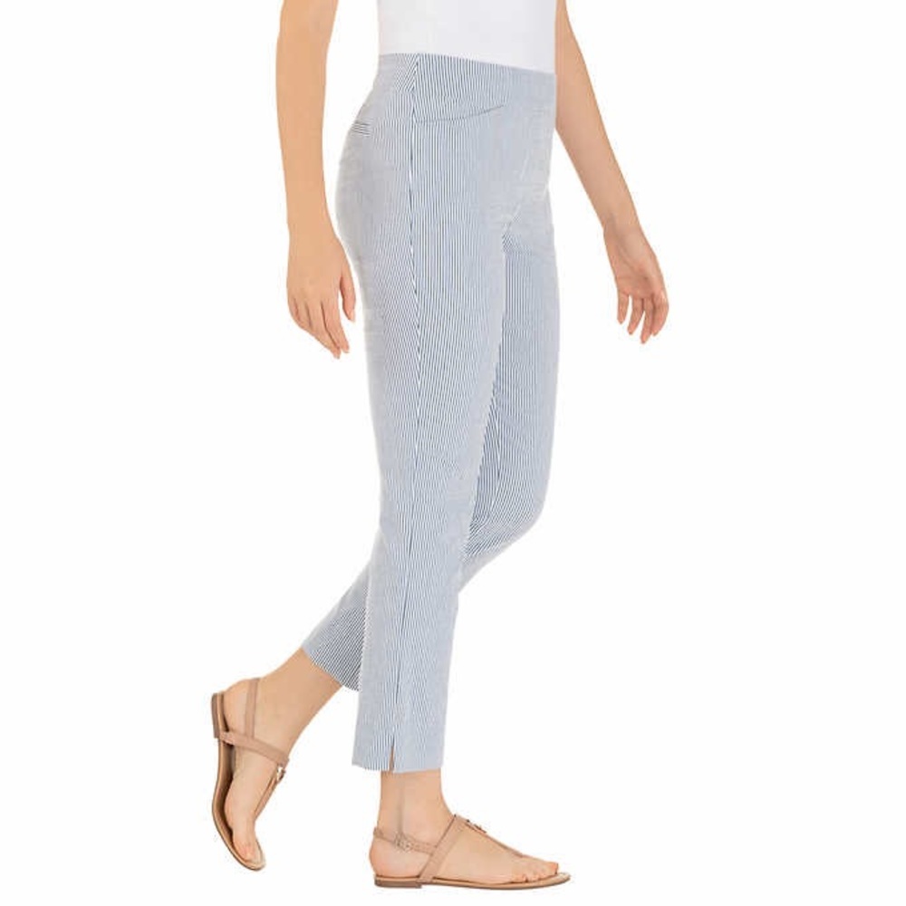 🎈FINAL SALE Hilary Radley Seersucker Tummy Control Pull-on Ankle Pant Size XXL